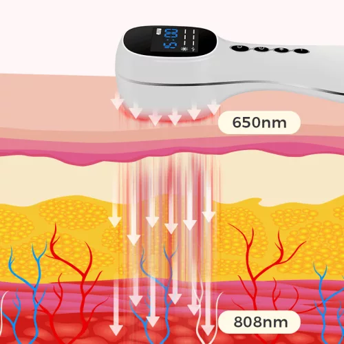 MediLaser Pro Lágy lézeres terápia + TENS ízületi és izomfájdalmakra 2 az 1-ben felületi és mélyreható kezelésre